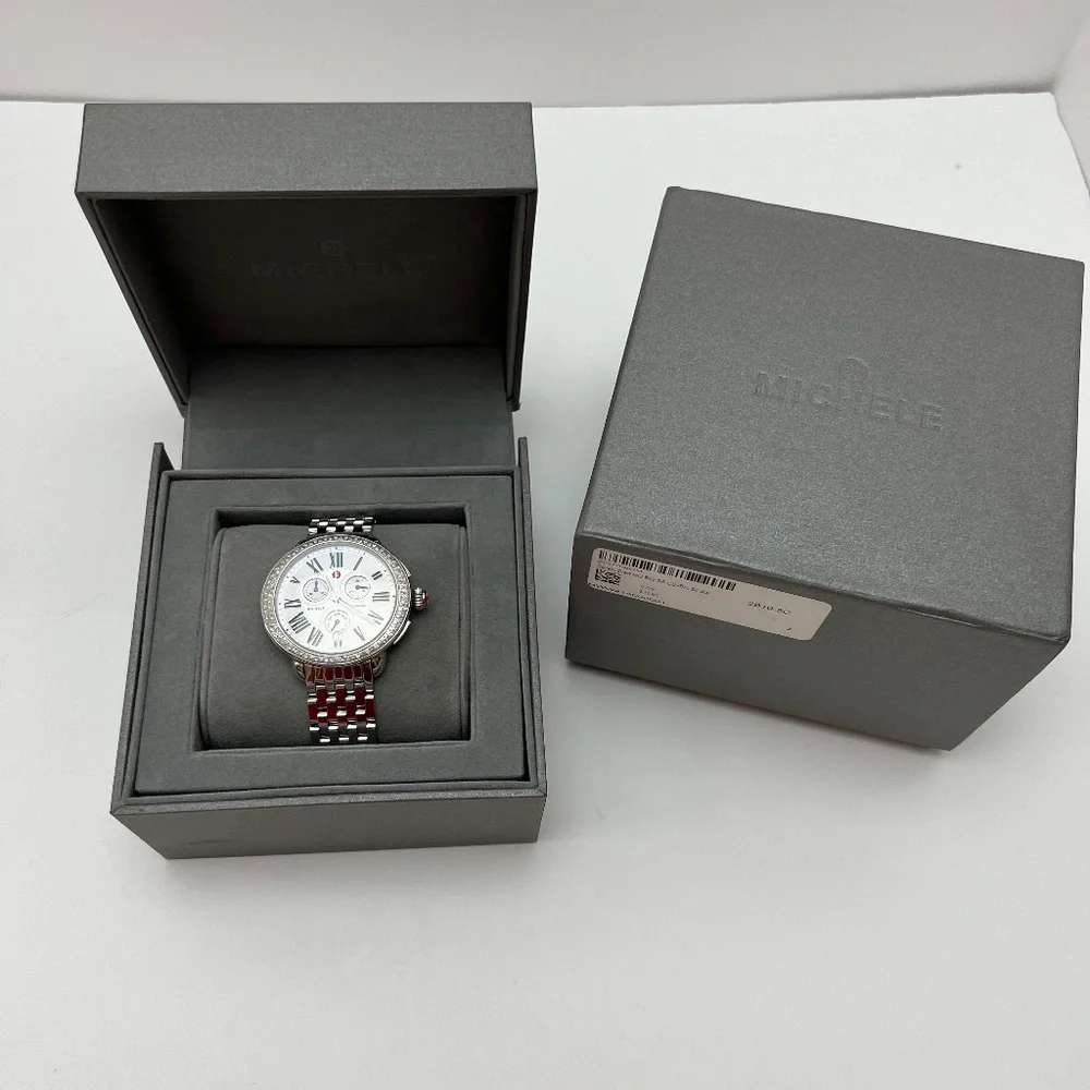 💖Michele Serein💖Diamond Silver Dial Chronograph 40mm Stainless Steel Ladi… - Picture 17 of 17